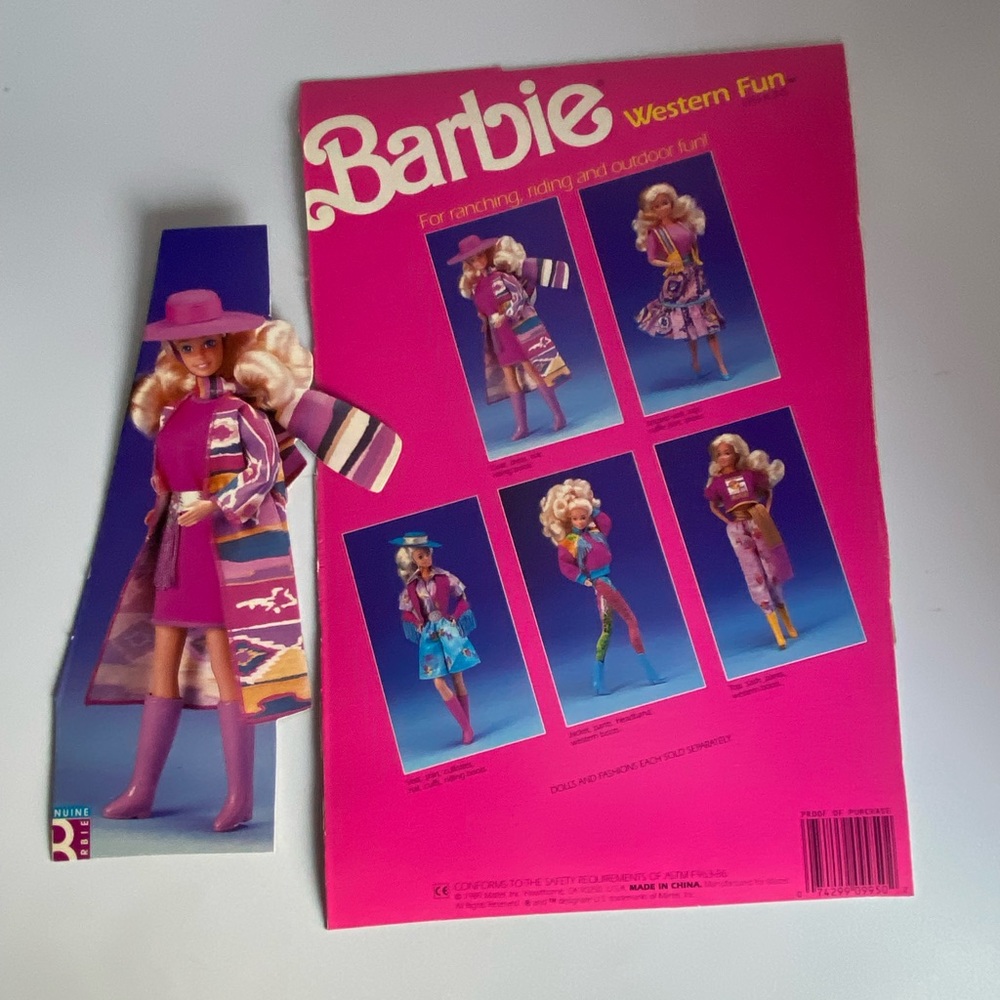 1980's Western Fun Barbie Fashions Packaging